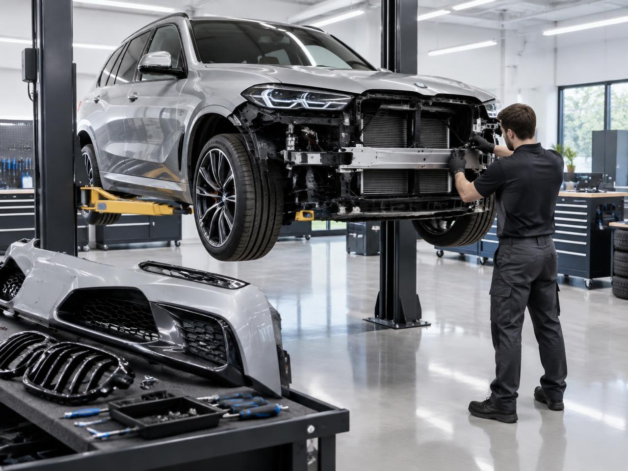 Upgrade workshop fitting exterior parts — illustrative
